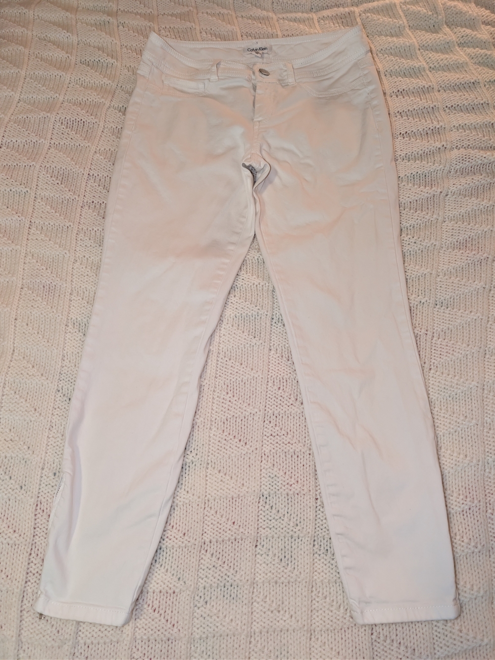 Calvin Klein Women's White Skinny Jeans
